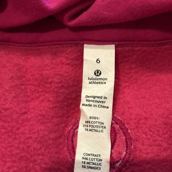 🌸Lululemon original Scuba hoodie, size 6 - Picture 6 of 7